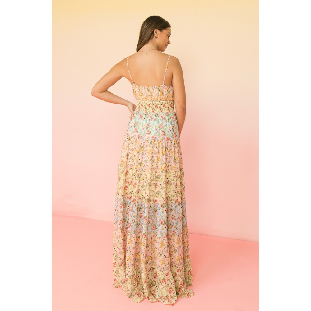 Flying Tomato Floral Print Spaghetti Strap Smocked Maxi - Picture 5 of 7